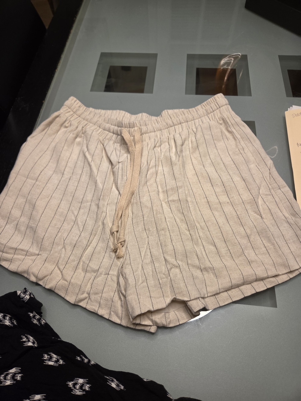 POL Beige Pinstripe High-Waist Women’s Shorts
